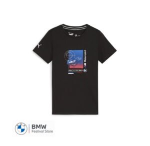 BMW M Motorsport Car Grafik T-Shirt Kids - Black, 128