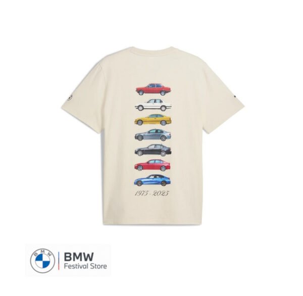 BMW 50Y 3 series Graphic Car Tee 2 - Beige, XXL