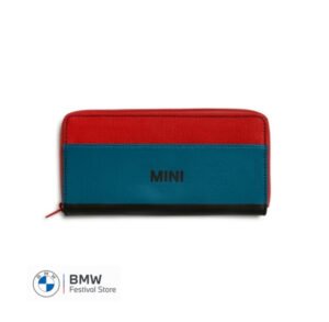 MINI Wallet Tricolour Block - Chili Red and Black and Blue - 80215A0A650