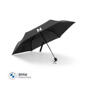 80235B54F39 MINI Umbrella Wordmark Foldable Black Push Button Windproof - 80235B54F39